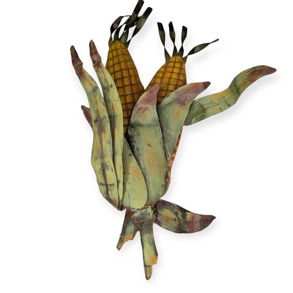 Metal Rustic Corn Wall Sculpture 14" Tall - Picture 1 of 10